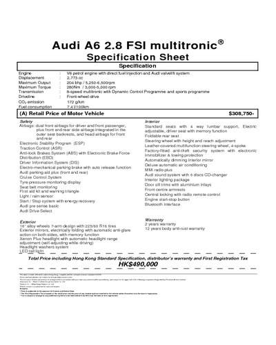 Audi A6 2.8 FSi Multitronic