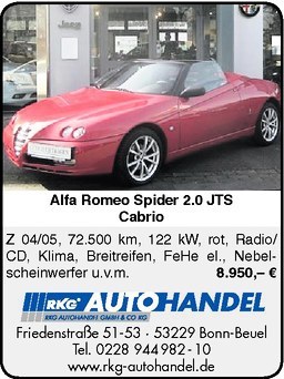 Alfa Romeo Spider 2.0 JTS