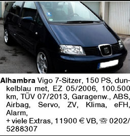 Seat Alhambra 2.0 Vigo