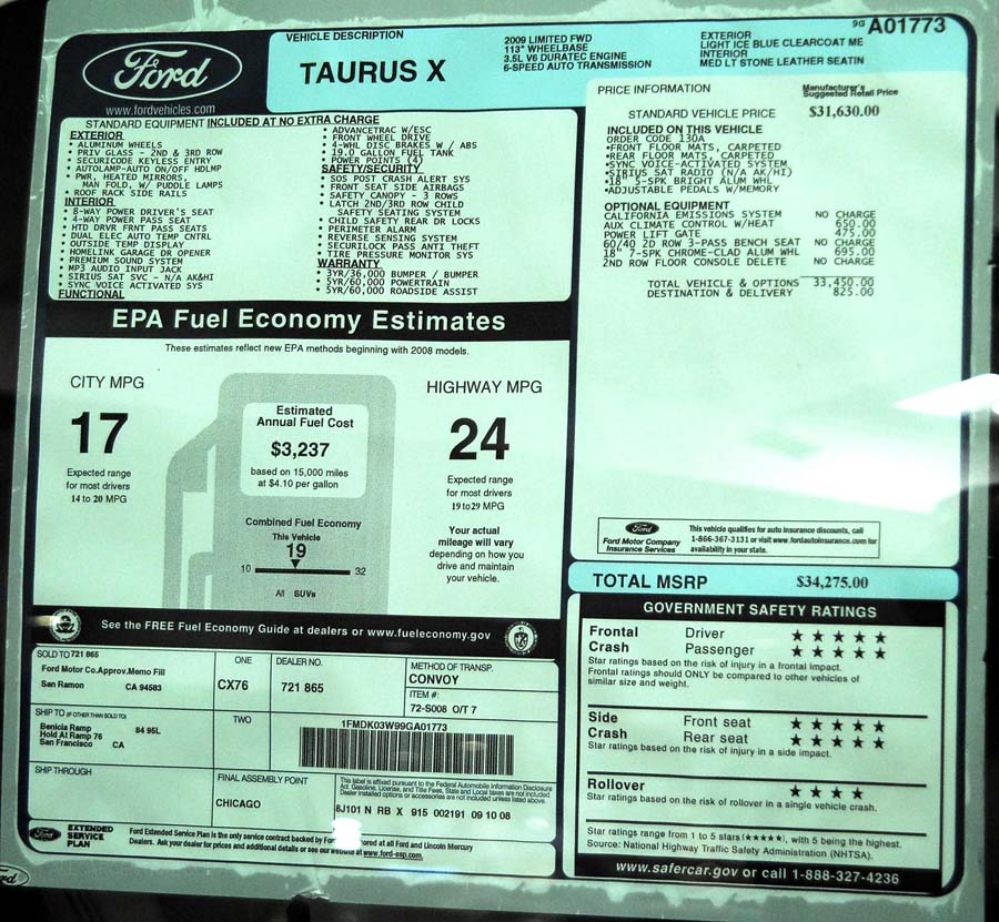 Ford Taurus X Limited 4WD