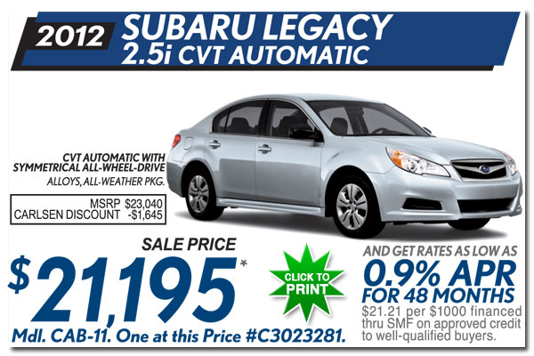 Subaru Legacy 2.5i CVT UA