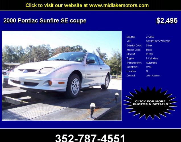 Pontiac Sunfire SE Coupe