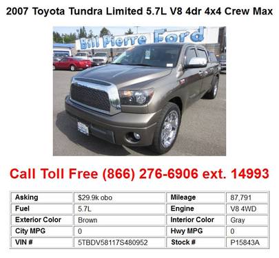 Toyota Tundra CrewMax 4x4 Limited 5.7L
